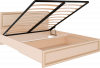 Кровать 1,6 М 11 с мягкой спинкой и подъемным механизмом  - Мебельный салон "Палитра"