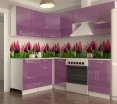 Кухня угловая "Волна Фиолетовый металлик 1600 х 2100"  - Мебельный салон "Палитра"