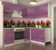 Кухня угловая "Волна Фиолетовый металлик 2100 х 1600"  - Мебельный салон "Палитра"